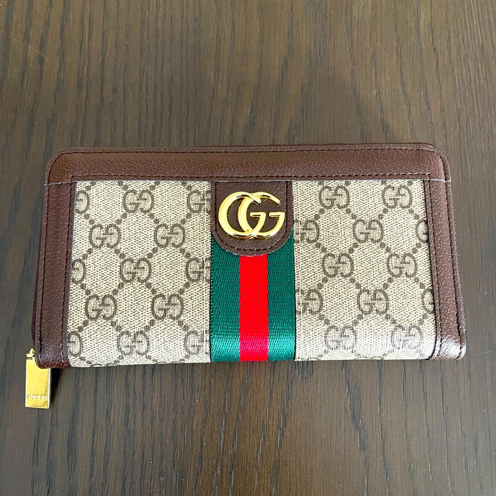 GUCCI OPHIDIA ZIP AROUND WALLET